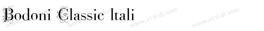 Bodoni Classic ltali字体转换
